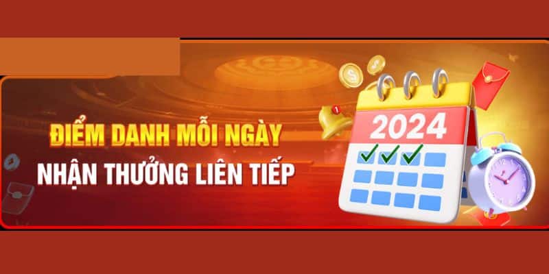 Sự kiện tặng thưởng khi điểm danh hàng ngày